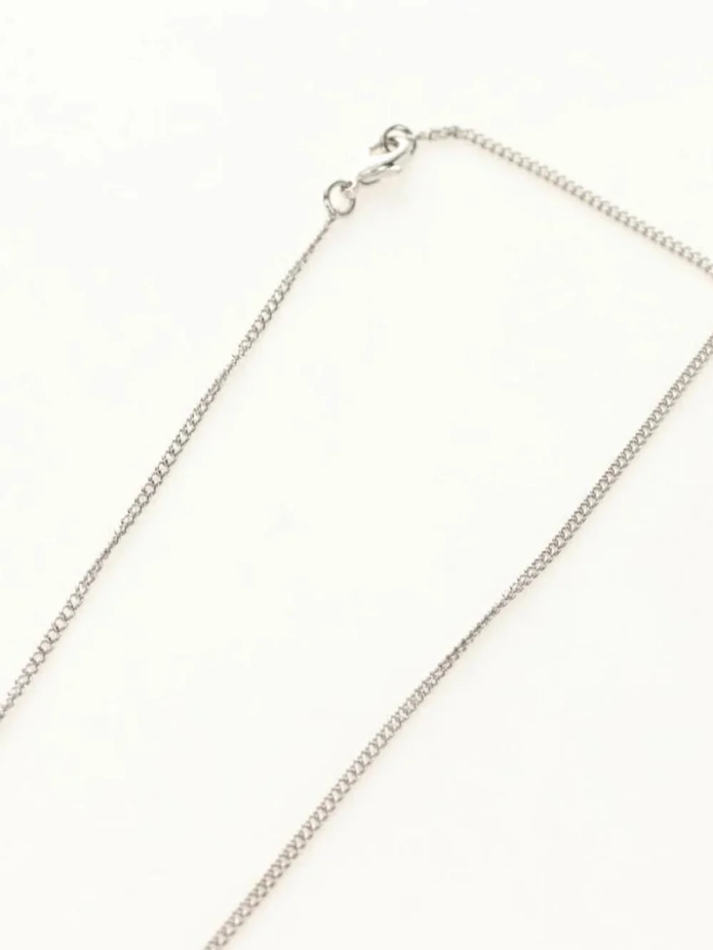 CHANEL COCO Mark Cat Necklace metal Silver CC Auth 184248M